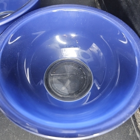 Vintage lot of three cobalt blue Pyrex bowls - Picture 3 of 6